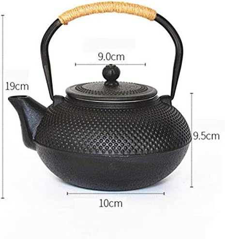 1.5L Japanese Tetsubin Cast Iron Teapot Tea Kettle Pot with Infuser for Stovetop Safe Coated with Enameled Interior - Image 3