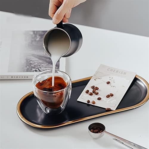 Gravy Boat Stainless Steel Frothing Coffee Cup Milk Pot Espresso Cups Latte Art Milk Frother Frothing Sauce Jug (Color : 350ML WH) - Image 4