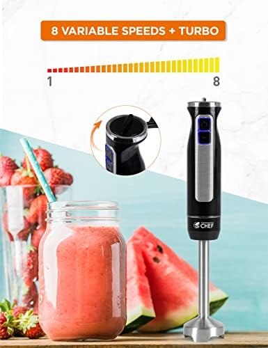 Commercial Chef Multi-Purpose Immersion Hand Blender, 500 Watts, CHIB50B - Image 3