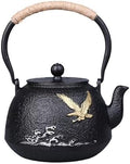 Japanese Cast Iron Teapot 1.2L with Stainless Steel Infuser, Traditional Tetsubin Tea Kettle for Loose Leaf Tea, Heat Retention, Decorative Tea Pot for Home Use by Unknown