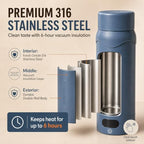 Travel Electric Kettle, Insulated Water Bottle with 4 Temp, Dark Blue - Image 5