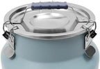 12L/3.17Gal Stainless Steel Airtight Canister Blue Round Food Storage Canisters with Airtight Lid&Locking Clamp Rice Cereal Grain Canisters Container Bucket for Rice Milk Jug Coffee Bean Storage - Image 6