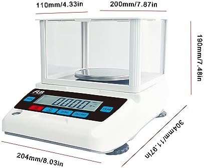 FLB Lab Analytical Balance 300g0.001g Digital Scale with Plastic Windshield - Image 2