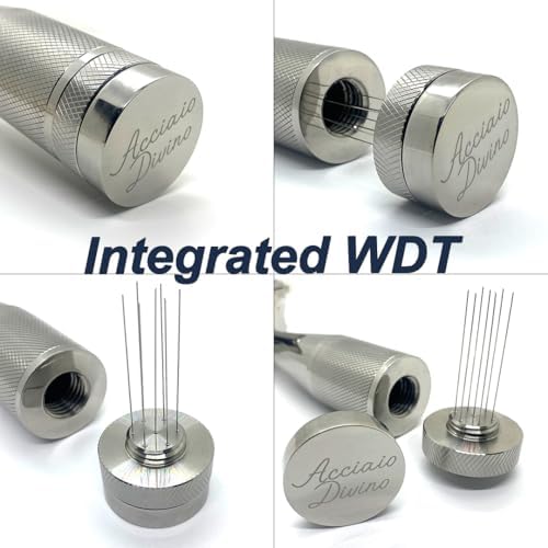 Divine Steel Integrated WDT Portafilter 100% Stainless Steel - Durable, Rust-Resistant, All-Metal Design for Precision Brewing (La Marzocco - Bottomless) - Image 3