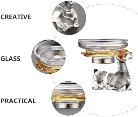 VICASKY Creative Glass Tea Strainer Filter with Fine Mesh Deer Shape Thickened Loose Leaf Tea Infuser - Image 7