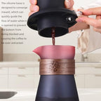 1PC Pour Over Coffee Maker Set, Portable Coffee Pot Filter- Include 500ml/16oz Borosilicate Glass Coffee Sharing Pot, Silicone Filter Cup Funnel, 100pcs Paper Filter for Coffee Shop (Transparent) - Image 7