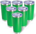 20oz Tumbler with Lid Stainless Steel Tumblers Insulated Mug Green 6P by AIANJI