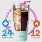 BABLOV GO-PAL 30oz Coffee Tumbler Insulated & To-go Iced Coffee Cup - Image 6