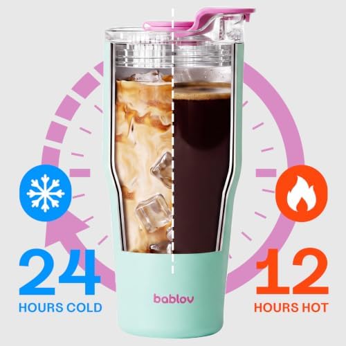 BABLOV GO-PAL 30oz Coffee Tumbler Insulated & To-go Iced Coffee Cup - Image 6