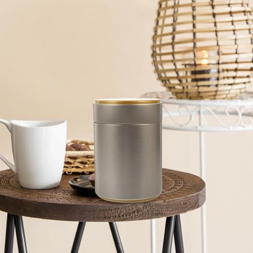 6pcs Large Airtight Tea Tin Canisters with Lid, round Metal Food Storage Containers for Loose Leaf Tea, Kitchen Pantry Sealed Jars for Coffee and Sugar - Image 4