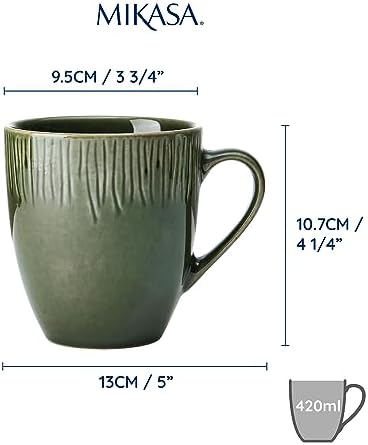 MIKASA Jardin 4pc Stoneware Mug Set, 420ml, Gift Boxed - Image 3