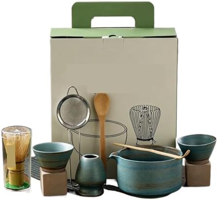 8PCS Matcha Set With Ceramic Bowl Whisk Teaspoon Tea Sets Tea-making Tools Accessories(Sky Cyan) - Image 2