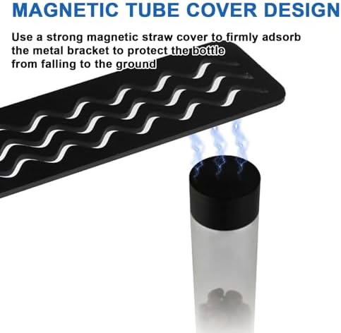Single Dose Coffee Bean Storage Tubes, Coffee Bean Container, with 4 Pcs Glass Tubes, Capacity 45g, Pipe Cover Magnetic Attraction, for Coffee Bean Cellars - Image 2