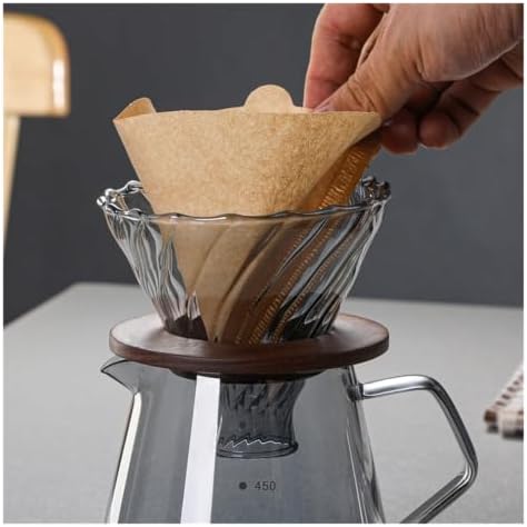 Pour Over Coffee Maker Set, High Borosilicate Glass Coffee Carafe With Filter Cup, Hand Drip Coffee Brewing Pot Server For Home Office Use(Clear,Large) - Image 4