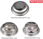 58mm E61 Group Head Bottomless Portafilter Single Double Spout For E61 Coffee Machine Filter Holder(3pcs Coffee Basket) - Image 2