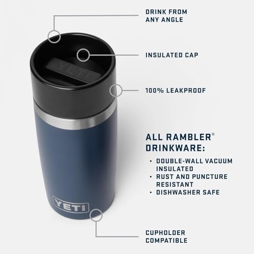YETI Rambler 8 oz Travel Bottle, Stainless Steel, Vacuum Insulated with Leakproof Commuter Cap, Riverhead Green - Image 2