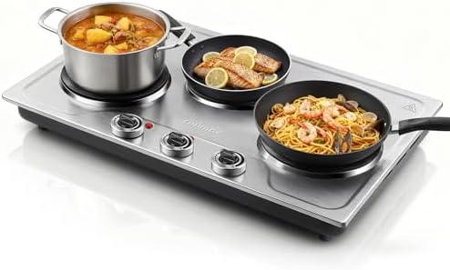 CUSIMAX Electric Hot Plate for Cooking,1800W,Cast Iron by CUSIMAX