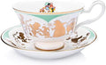The English Ladies Co Disney Alice in Wonderland Mad Hatter Cup and Saucer, Fine Bone China, 7.5 × 15 × 15 cm, Multicolor by Disney