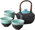 Ocean Blue Tea Set: 1 Mino Ceramic Teapot and 4 Seto Ceramic Teacups in Gift Box (Made in Japan) by %EF%BC%AF%EF%BC%B2%EF%BC%A1%EF%BC%AE%EF%BC%A7%EF%BC%A5%E3%80%80%EF%BC%A1%EF%BC%B0%EF%BC%B2%EF%BC%AF%EF%BC%AE