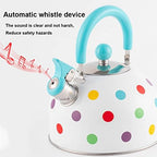 Whistling Tea Kettle for Stove Top, Tea Pot Stovetop with 3-Layers Durable Bases, Loud Whistle Teapot for Boiling Water Coffee or Milk - Image 6