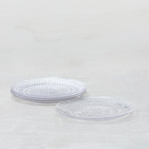 Fortessa Jupiter Hobnail Glass, 10.5" Dinner Plate (Set of 4), Clear - Image 2