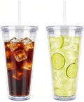 Sursip 32oz Clear Tumblers with Lids and Straws, Reusable Iced Coffee Cups by Sursip%C2%AE