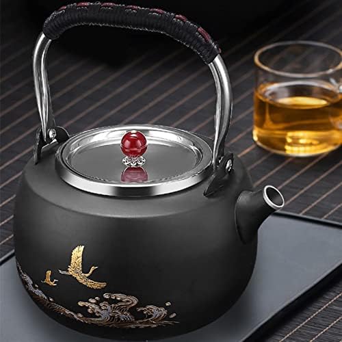 Tea Pot 1000ML Kettle 304 Thickened Stainless Steel Teapot Teapot Household Induction Cooker Tea Set Office Tea Room Teapot Teapot for Infuser (Color : B) - Image 5