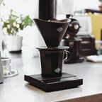 Pour Over Coffee Maker Set, Black Ceramic Coffee Dripper with V60 Paper filter, Black Ceramic Streamline Coffee Mug for Cafe Home Restaurant 6291-12201-03A - Image 2