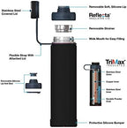 Personalized Vacuum Triple Insulated Sport Water Bottle Thermos -Stainless Steel Triple Wall Thermos with Lid & Strainer | Custom Engraved 44 Options | Warm & Cold Drink Use 20 oz (Black-Custom) - Image 3
