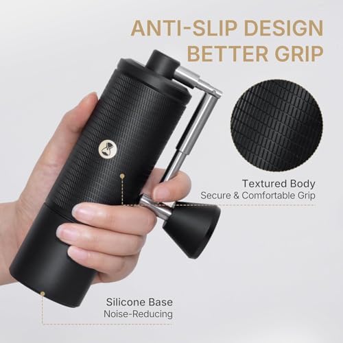 TIMEMORE C5 PRO Manual Coffee Grinder with S2C-042-III Conical Burr, 0.031mm Precision Adjustment,Double Bearing Positioning All-Metal Portable Hand Coffee Grinder for Espresso/French Press/Pour Over - Image 3