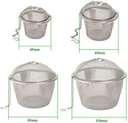 Tea Strainer 4 Sizes Silver Reusable Stainless Mesh Herbal Ball Tea Spice Strainer Teakettle Locking Tea Filter Infuser Spice Tool (Color : Size L) - Image 4
