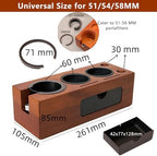 Wooden Espresso Tamping Station for 51-54mm & 58mm Portafilters - Image 5