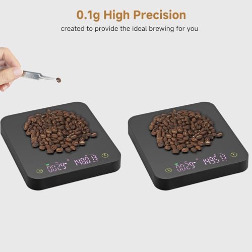 Mini Coffee Scale, 3kg/0.1g Espresso Scale, Magnetic Display - Image 3