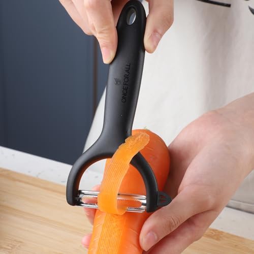 ONCE FOR ALL Safe Mandoline Slicer Plus with Peeler, Bigger Size, Black - Image 6