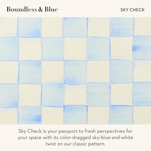 MACKENZIE-CHILDS Tea Kettle, 2 Quarts, Light-Blue-and-White Sky Check - Image 3