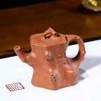 Tea Pots For Loose Tea Creative Tree Stump Tea Kettle Handmade Purple Clay Pot Office Tea Party Teapot Household Tea Set Tea Infuser Pot - Image 7