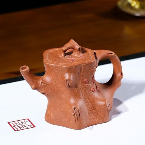 Tea Pots For Loose Tea Creative Tree Stump Tea Kettle Handmade Purple Clay Pot Office Tea Party Teapot Household Tea Set Tea Infuser Pot - Image 7