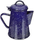 MAGICLULU Enamel Tea Kettle, Water Heating Coffee Pot with Anti-Scalding Handle and Thin Spout, for Home Dorm Office Restaurant Campfire Use, Blue, 0. 8L, 19 x 17 x 11. 5 cm by MAGICLULU