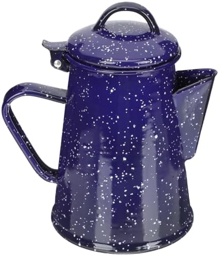 MAGICLULU Enamel Tea Kettle, Water Heating Coffee Pot with Anti-Scalding Handle and Thin Spout, for Home Dorm Office Restaurant Campfire Use, Blue, 0. 8L, 19 x 17 x 11. 5 cm by MAGICLULU