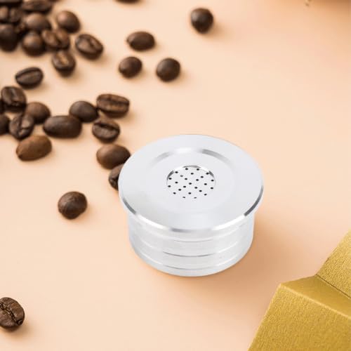 TOPINCN Stainless Steel Coffee Capsule, Reusable Coffee Pods Refillable Coffee Filter Compatible with Coffee Machine, Refillable Coffee Pods Stainless (with Paper Filters Brush Spoon Press - Image 2