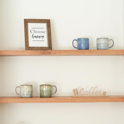 Bosmarlin Ceramic Coffee Mug Set of 4, 14 Oz, Coffee Cups with Big Handle, Microwave Safe, Unique Reactive Glaze (Multicolor, 14 Oz) - Image 5