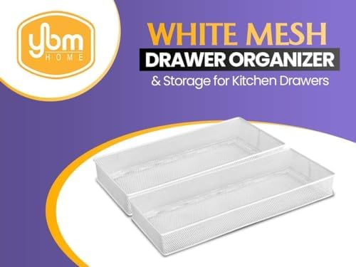 YBM HOME Silver Mesh Drawer Cabinet and or Shelf Organizer Bins, School Supply Holder Office Desktop Organizer Basket (12, 6x15x2 Inch) - Image 2