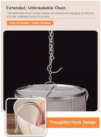 Stainless Steel Spice Infuser Basket，Tea Ball Infuser for Cooking，Integrated Hook Design Easy to Retrieve(12 x 10 cm/4.7 x 3.9 in) - Image 4