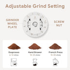 【Electric Coffee Grinder Coffee Maker 】Portable Grinder Stainless Steel Whole Bean for Outdoor Sport Lover French Press Drip Coffee, Reusable Espresso Capsules Turkish Brew - Image 6