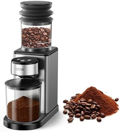 Home Coffee Grinder, Conical Burr Grinder, Stainless Steel by Unknown