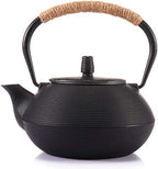 Cast iron teapot,classic tea kettle,Japanese Style Tetsubin Tea Kettle Set, Cast Iron Teapot with Stainless Steel Infuser, Black 900ml by Unknown