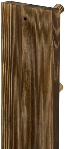 MyGift Wall Mounted Wooden Mug Rack - 3 Hook Rustic Burnt Wood Teacup Mug Storage Organizer, Set of 2 - Image 7