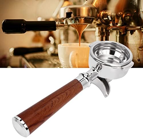 58mm Wooden Coffee Handle, Coffee Filter, Coffee Portafilter Bottomless Filter with Coffee Handle Professional Coffee Machine Replacement Parts - Image 3