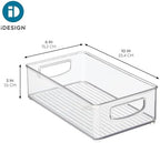 iDesign Stackable Pantry Bin with Handles, Set of 4, Clear - Image 4
