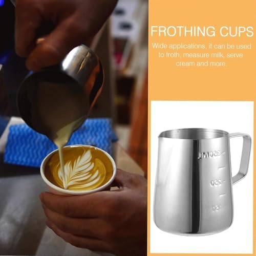 350ml Milk Frothing Pitcher,Stainless Steel Cup, Steaming Espresso Coffee Latte Frother Barista Tools Creamy Foam - Image 5